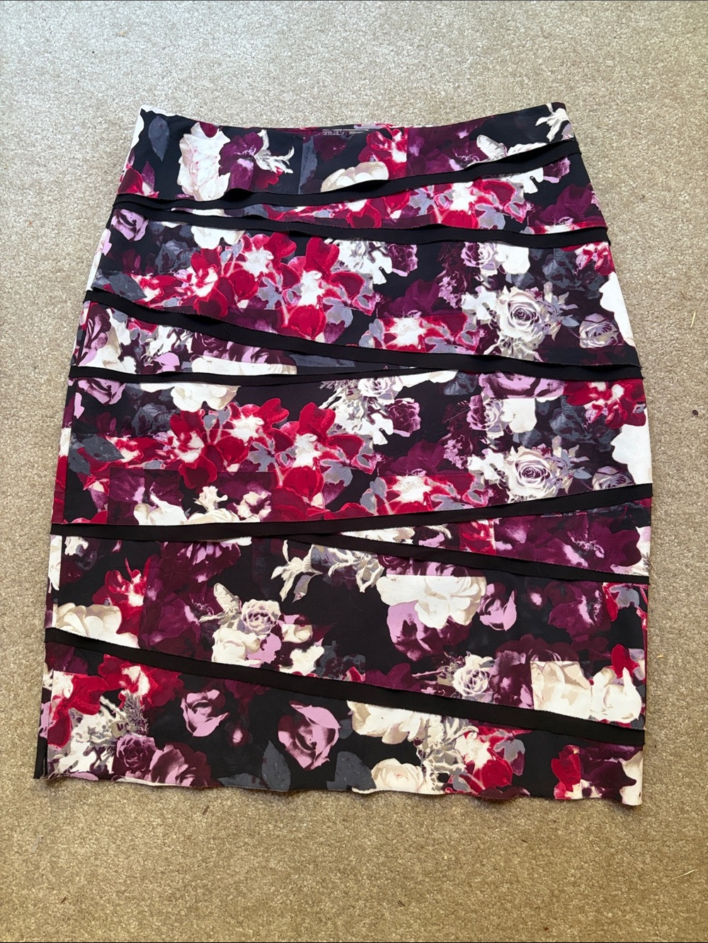 Floral pencil skirt